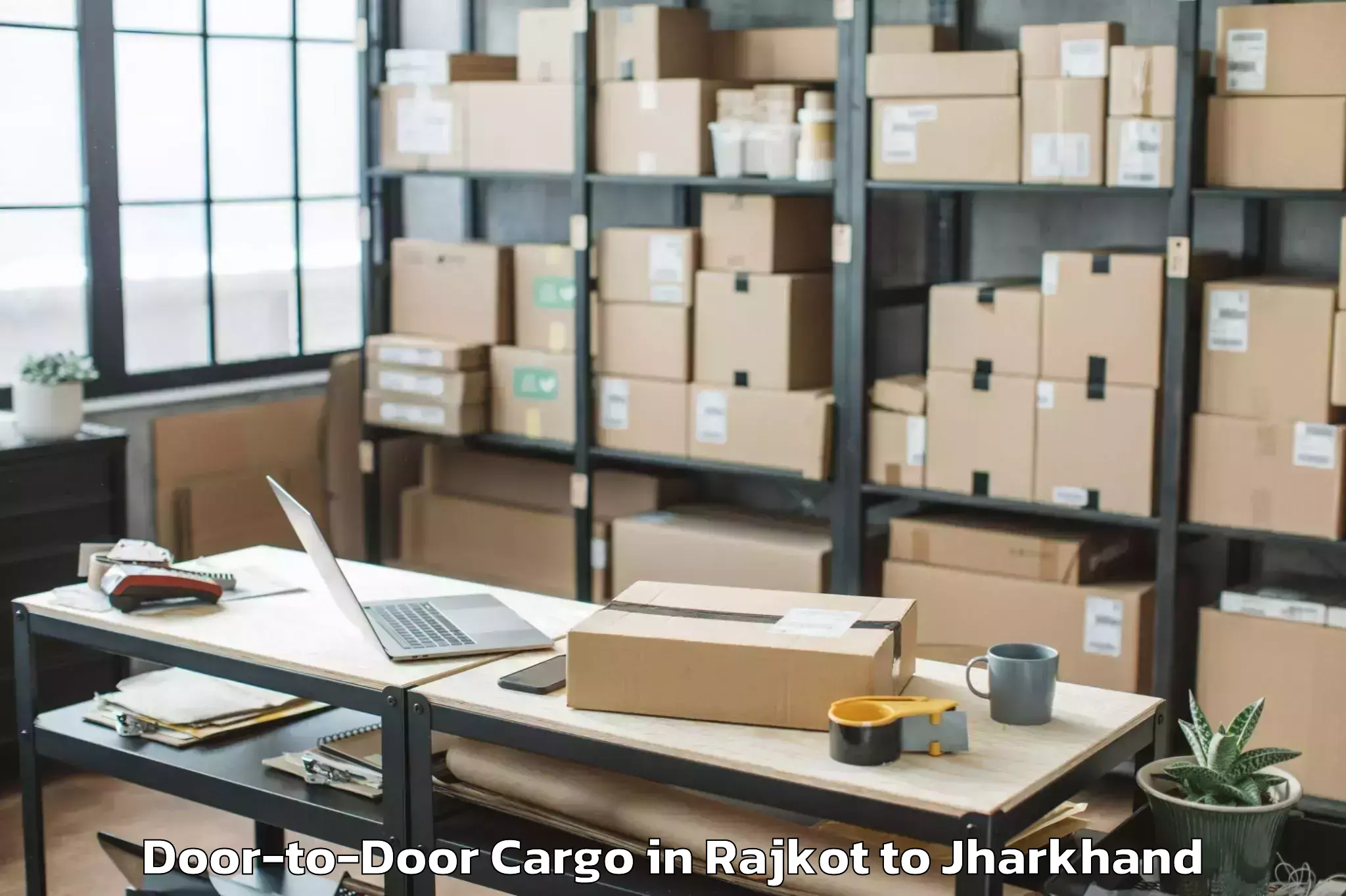 Book Rajkot to Chatra Door To Door Cargo Online